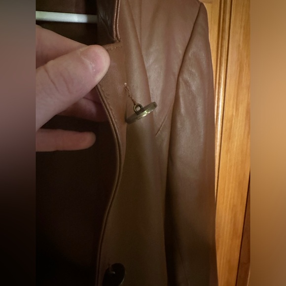 Talbots Brown Leather Jacket - Picture 3 of 9